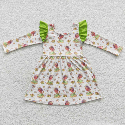 GLD0249 Princess Green Girl's Dress