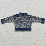 GT0203 Fashion Leopard Kids Denim Jacket