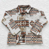 BT0279 New Children's Western Flannel Shirt Boy's Girl's Shirt Coat
