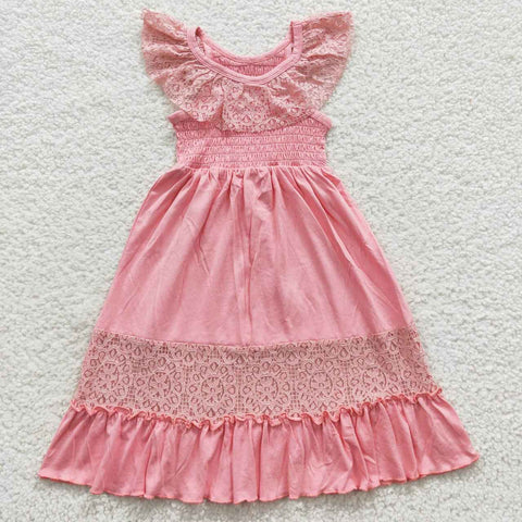 GSD0457 Boutique Pink Lace Girl's Dress