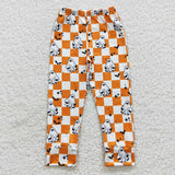 P0167 Halloween Ghost Plaid Boy's Pants