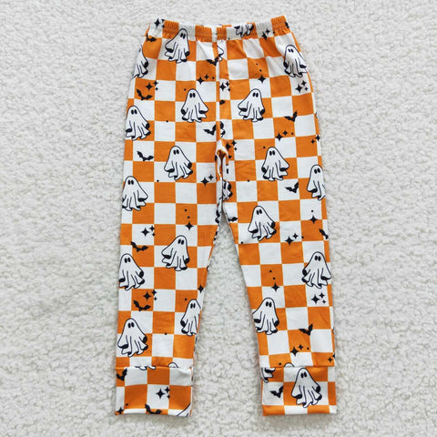 P0167 Halloween Ghost Plaid Boy's Pants