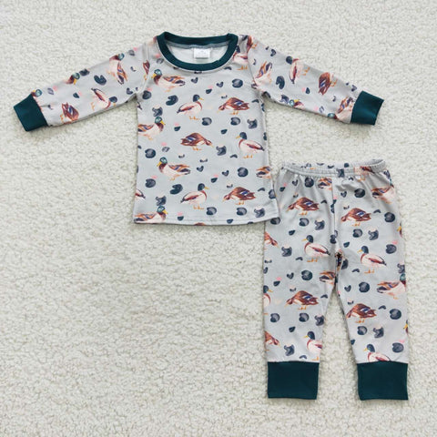 SALE BLP0213 Mallard Green Boy's Pajamas Set