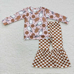 GLP0554 Milk Cookie Plaid Girl's set