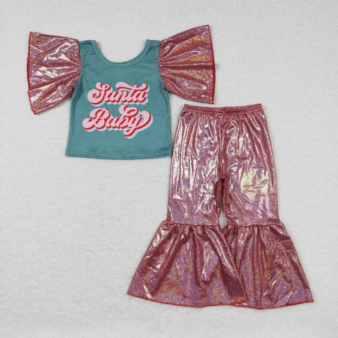 GSPO0832 Santa Baby Satin Girl's Set