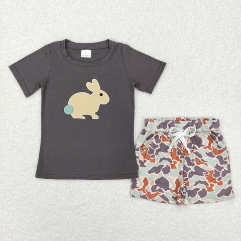 BSSO0297 Easter Rabbit Boy's Shorts Set