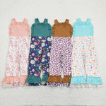 Flower Jumpsuit Ruffles Sister Matching Clothes