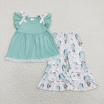 SALE D6-11 Balloon Easter Rabbit Girl's Set