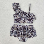 S0078 Summer Camo Hunting Girl's Swimsuit