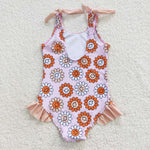 S0151 Sunflower Pink Girl's Swimsuit