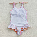 S0151 Sunflower Pink Girl's Swimsuit