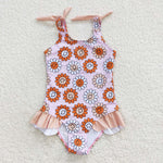 S0151 Sunflower Pink Girl's Swimsuit