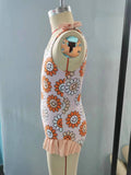 S0151 Sunflower Pink Girl's Swimsuit
