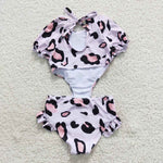 S0152 Leopard Girl's Swimsuit