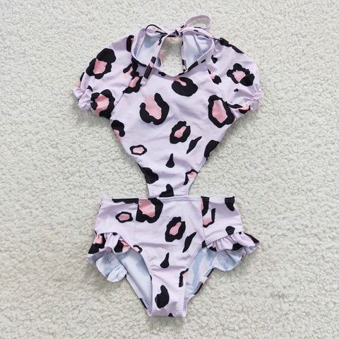 S0152 Leopard Girl's Swimsuit