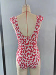 S0155 Red Leopard Girl's Swimsuit