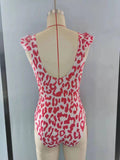 S0155 Red Leopard Girl's Swimsuit