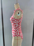 S0155 Red Leopard Girl's Swimsuit