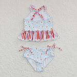 S0157 Sunflower Stripe Girl's Swimsuit