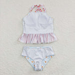 S0157 Sunflower Stripe Girl's Swimsuit