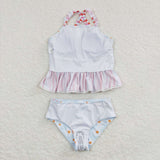 S0157 Sunflower Stripe Girl's Swimsuit