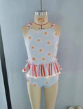 S0157 Sunflower Stripe Girl's Swimsuit
