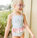 S0157 Sunflower Stripe Girl's Swimsuit