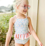 S0157 Sunflower Stripe Girl's Swimsuit