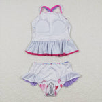 S0163 Love Purple Girl's Swimsuit