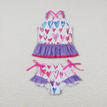 S0163 Love Purple Girl's Swimsuit