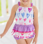 S0163 Love Purple Girl's Swimsuit