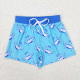 S0169 Summer Blue Printed Fashion Boy's Trunks Shorts