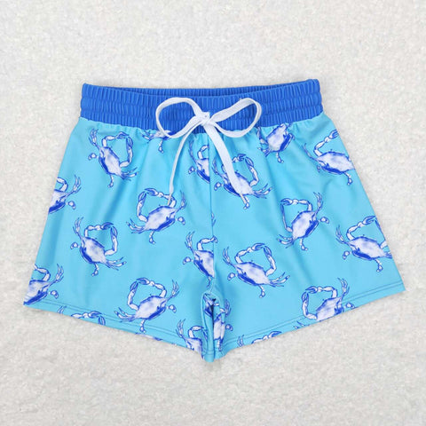 S0169 Summer Blue Printed Fashion Boy's Trunks Shorts