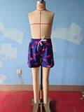 S0170 Summer Purple Red Fashion Boy's Trunks Shorts