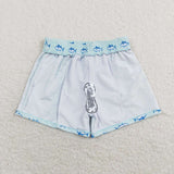 S0171 Summer White Fish Fashion Boy's Trunks Shorts