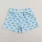 S0171 Summer White Fish Fashion Boy's Trunks Shorts