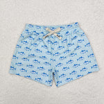 S0171 Summer White Fish Fashion Boy's Trunks Shorts