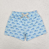 S0171 Summer White Fish Fashion Boy's Trunks Shorts