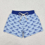 S0172 Summer White Strips Fashion Boy's Trunks Shorts