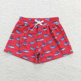 S0175 Summer Red Fish Fashion Boy's Trunks Shorts