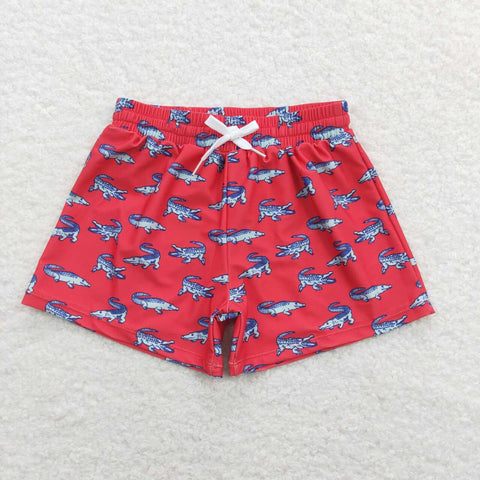 S0175 Summer Red Fish Fashion Boy's Trunks Shorts