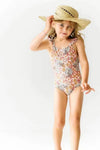 Preorder S0177 Summer Flower Butterfly Girl's Swimsuit