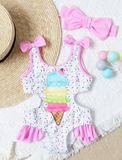 S0178 Summer ice cream Girl's Swimsuit