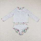 S0180 Summer Flower Girl's Swimsuit