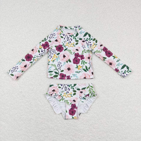 S0180 Summer Flower Girl's Swimsuit