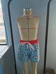 S0187 Summer Crab Red Boy's Trunks Shorts