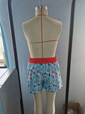 S0187 Summer Crab Red Boy's Trunks Shorts