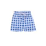 S0232 Summer Blue Plaid Boy's Shorts Swim Trunks
