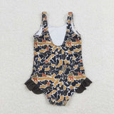 S0239 Summer Camo Girl's Swimsuit