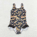 S0239 Summer Camo Girl's Swimsuit